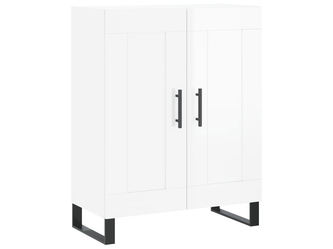 Aparador 69,5x34x90cm Madeira Processada Branco Brilhante MAISON EXCLUSIVE