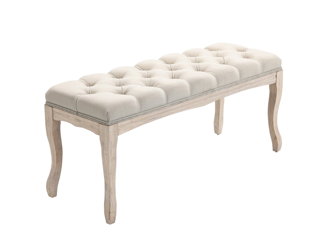 Banco Capitonnée Estilo Clássico, 110 Cm