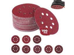 100 lixas 40/60/80/120/180/240/320/400, grão 125 mm, ideais para lixar, polir, remover ferrugem e esmerilhadeiras angulares.