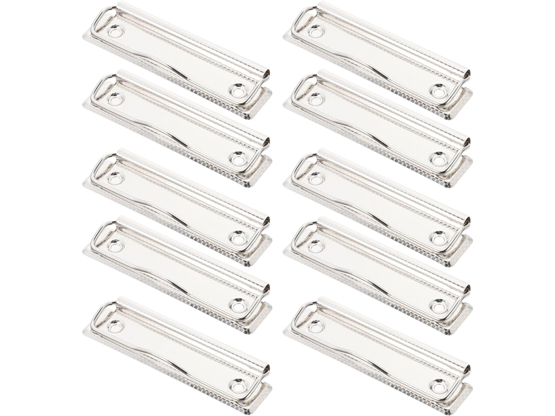 Clipes de metal Sherchpry, 15 unidades, 10 cm, Prancheta, clipes de metal galvanizado para documentos, mesa E