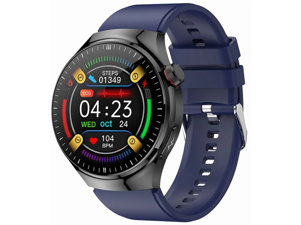Smartwatch com verificação de saúde com um toque ECG Pressão arterial Medição de gordura corporal e SOS Resource Blue Bestvite