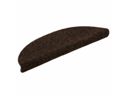 Conjunto de 10 Tapetes de Escada Autoadesivos Marrom Semicircular MAISON EXCLUSIVE (56x17x3 cm)