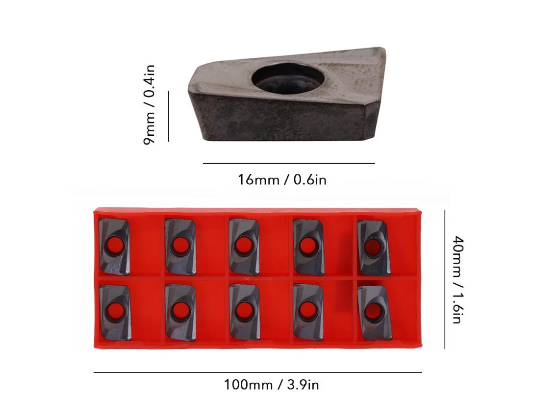 Laxiscreed Inserts De Liga Dura Para Fresadoras Frontais Em Aço Hrc52, Compatíveis Com Cnc, Alta Durabilidade