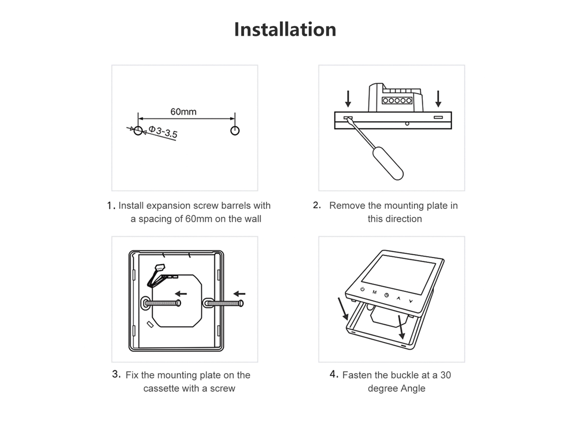 Termostato Inteligente Programável Com Tela Lcd E Toque