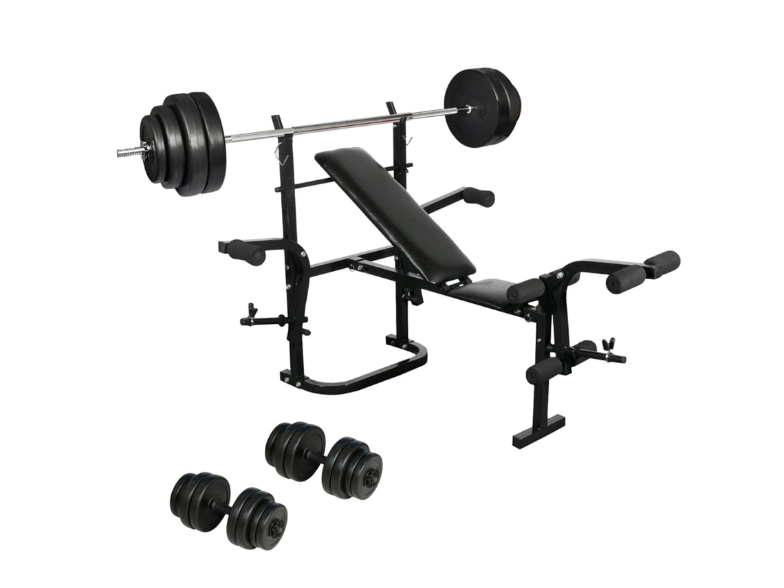 Weight Bench, Weight Benches Vidaxl Branco Aço