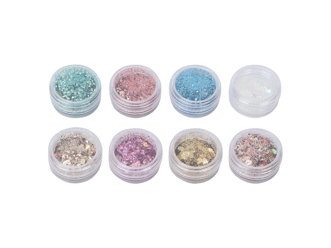 8 Caixas/conjunto Lantejoulas Para Unhas Diy Glitter De Unhas Decoração De Unhas Acessórios De Manicure