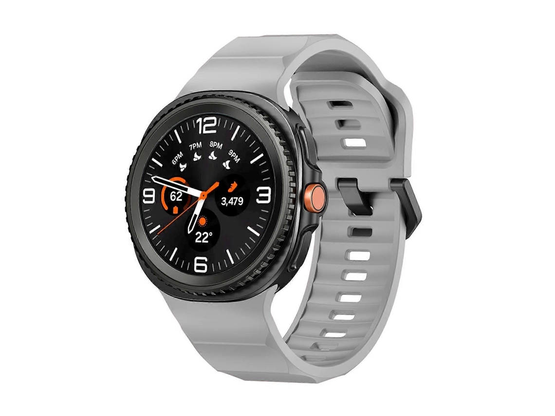 Pulseira De Silicone Com Fivela Preta Ondulada Para Samsung Galaxy Watch 8 40mm / 44mm