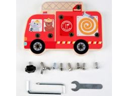 Mali brinquedo Educativo Placa Ocupada Caminhão de Bombeiros com Conjunto de Parafusos para Crianças