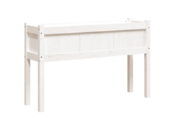 VIDAXL Floreira de Jardim com Pernas 110X31X70 Cm Pinho Maciço Branco
