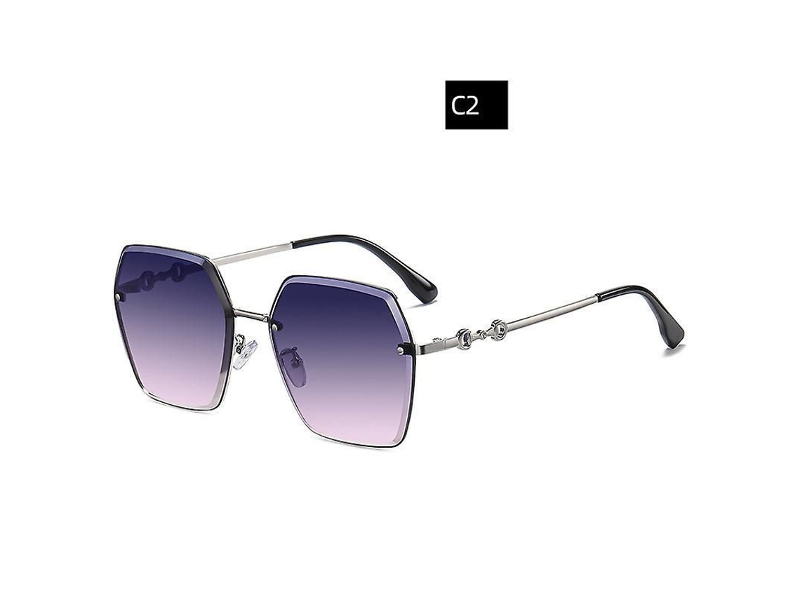 2026 óculos de Sol Sem Moldura Marino Uv400 Tendência Moda Poligonais Aço Inoxidável Casual Versáteis