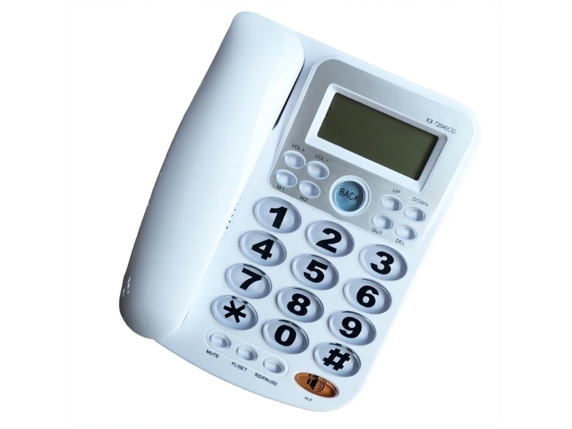 Telefone Fixo Com Fio Kx2040cid Com Botões Grandes, Telefone Fixo Residencial Slowmoose
