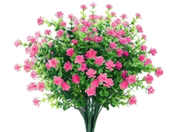 Conjunto de 4 Flores Artificiais, Buquê de Eucalipto e Folhagens. AQUAFORGE