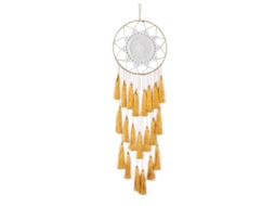 Aredor de parede dream catcher, para quarto, berço, ornamento artístico amarelo | S/MARCA