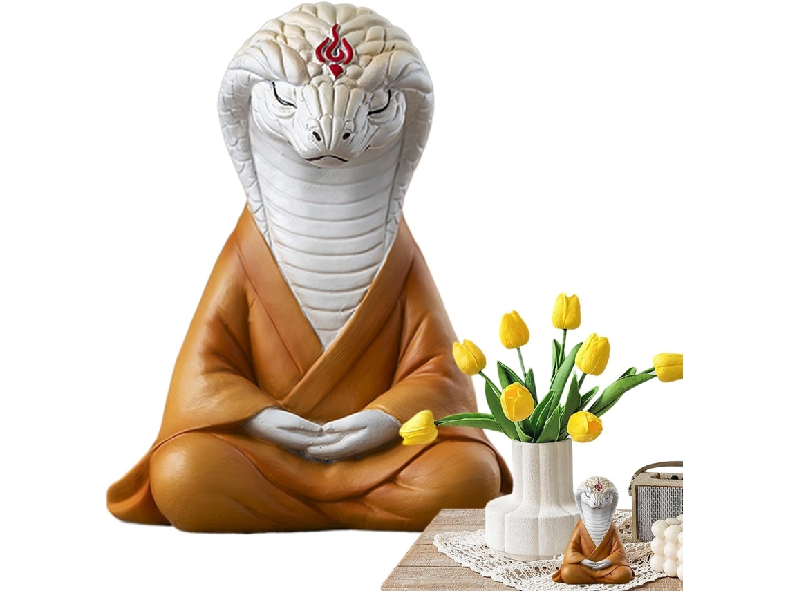 Estatueta De Serpente Para Meditação, Estátua De | Decorações Com Suculentas,