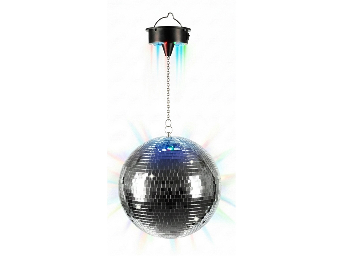 Bola De Discoteca De 40 Cm Com Motor E Luzes Led Multicoloridas
