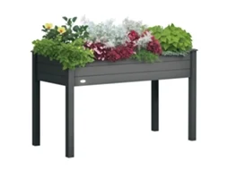 Canteiro Elevado Para Jardim, 123 Cm (c) X 57 Cm (l) X 76 Cm (a), Com Orifícios Para Irrigação E Feltro Para Drenagem, Em Madeira Maciça De Abeto.