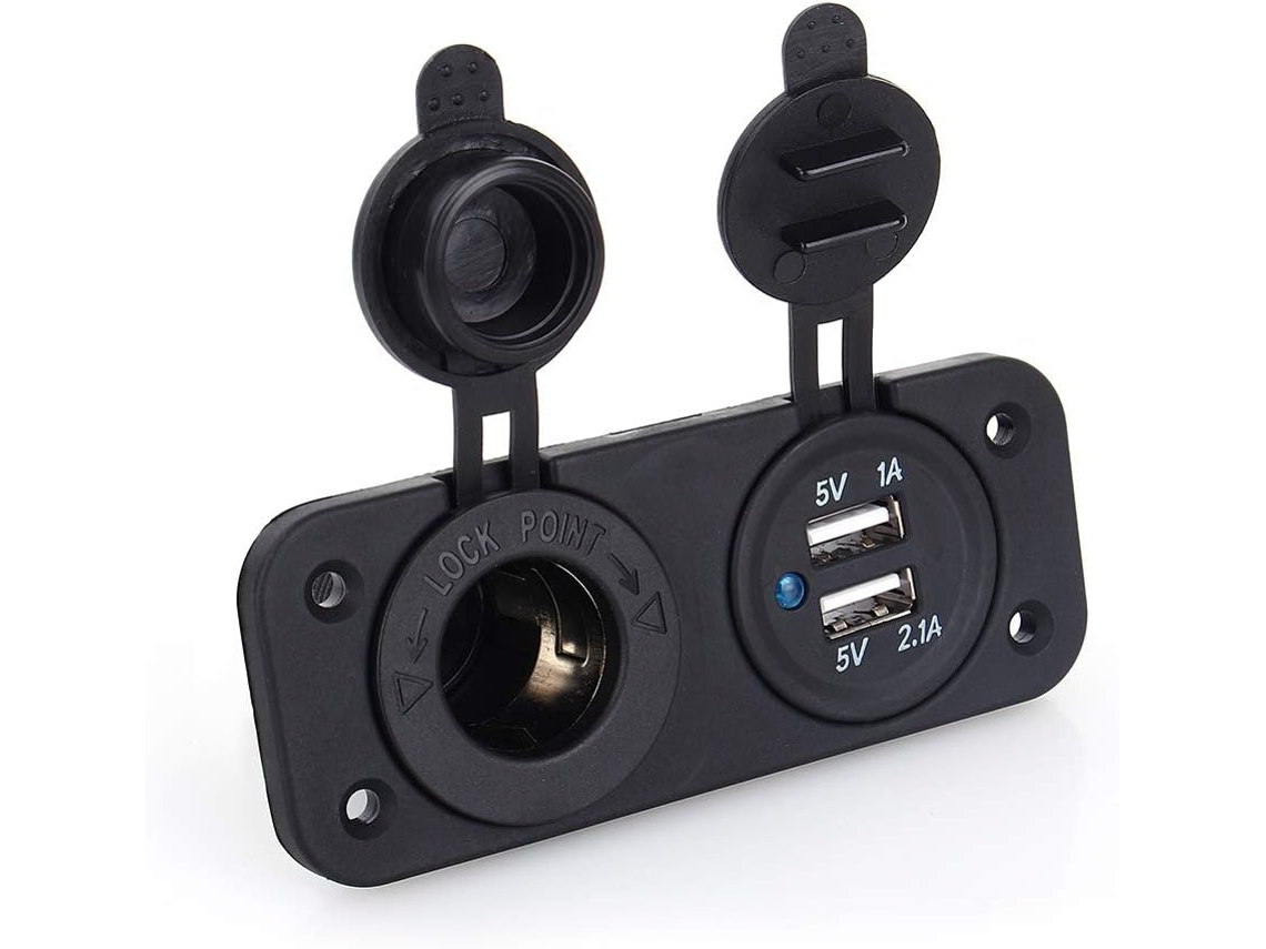 Adaptador Para Tomada De Isqueiro De Carro, Usb Duplo Fácil De Usar