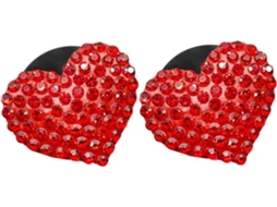 Clips De Ventilação Em Vidro Vermelho Em Formato De Coração - Decoração Sofisticada