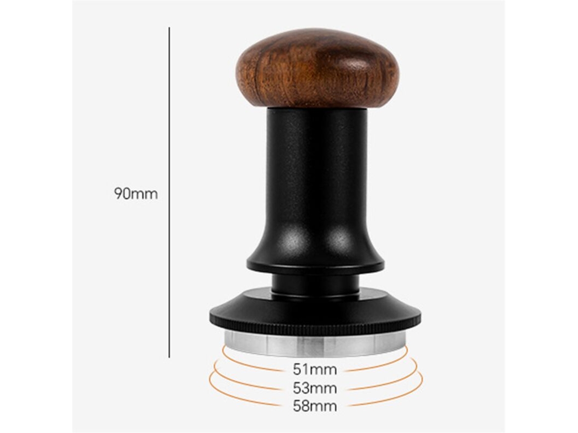 Dispensador De Café Com Cabo De Madeira E Martelo Para Prensagem De Pó E Tapete 51 Mm Aquaforge
