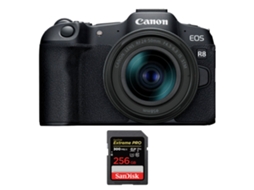 Eos R8 + Rf 24 50mm Is Stm + 1 Sandisk 256gb Uhs ii 300mb/s + Ebook “20 Dicas para Fotos Que Impressionam” CANON