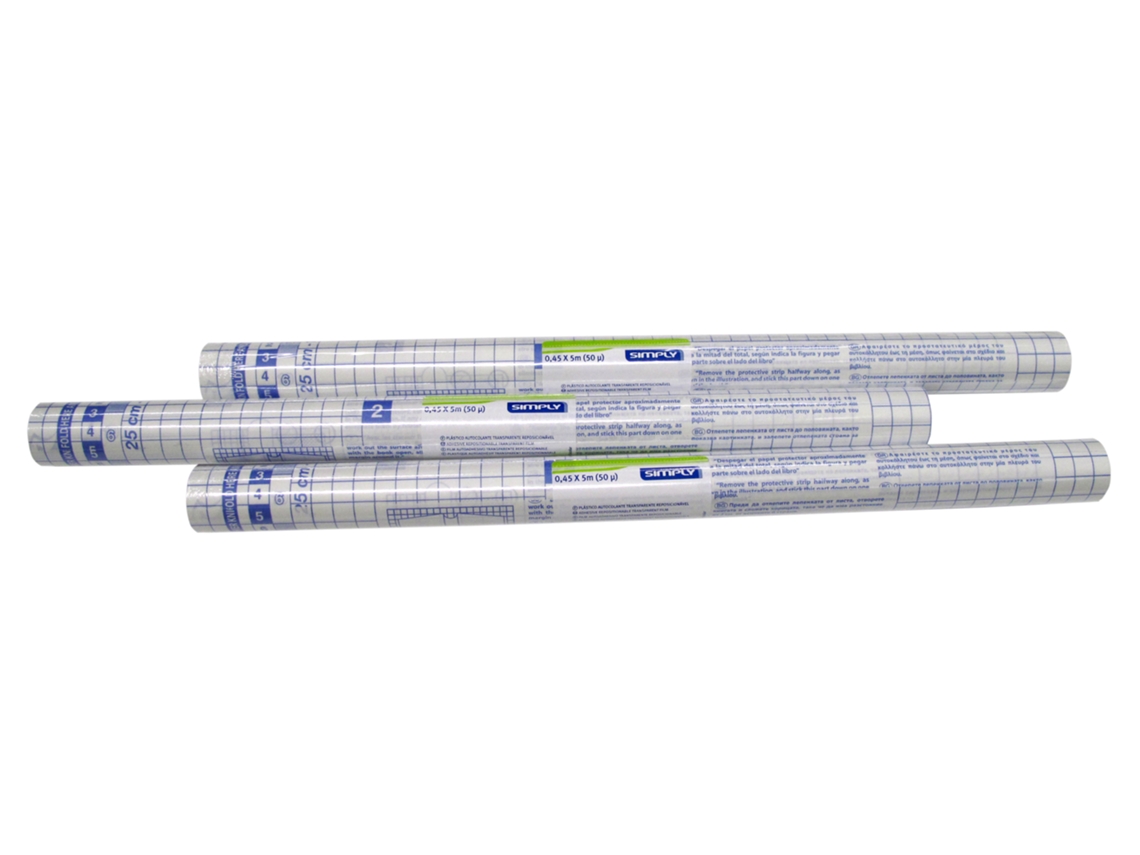Pelicula Adesiva Forra-Livros Reposicionavel Sadipal Transparente 0,45X5M 50 Microns 12838