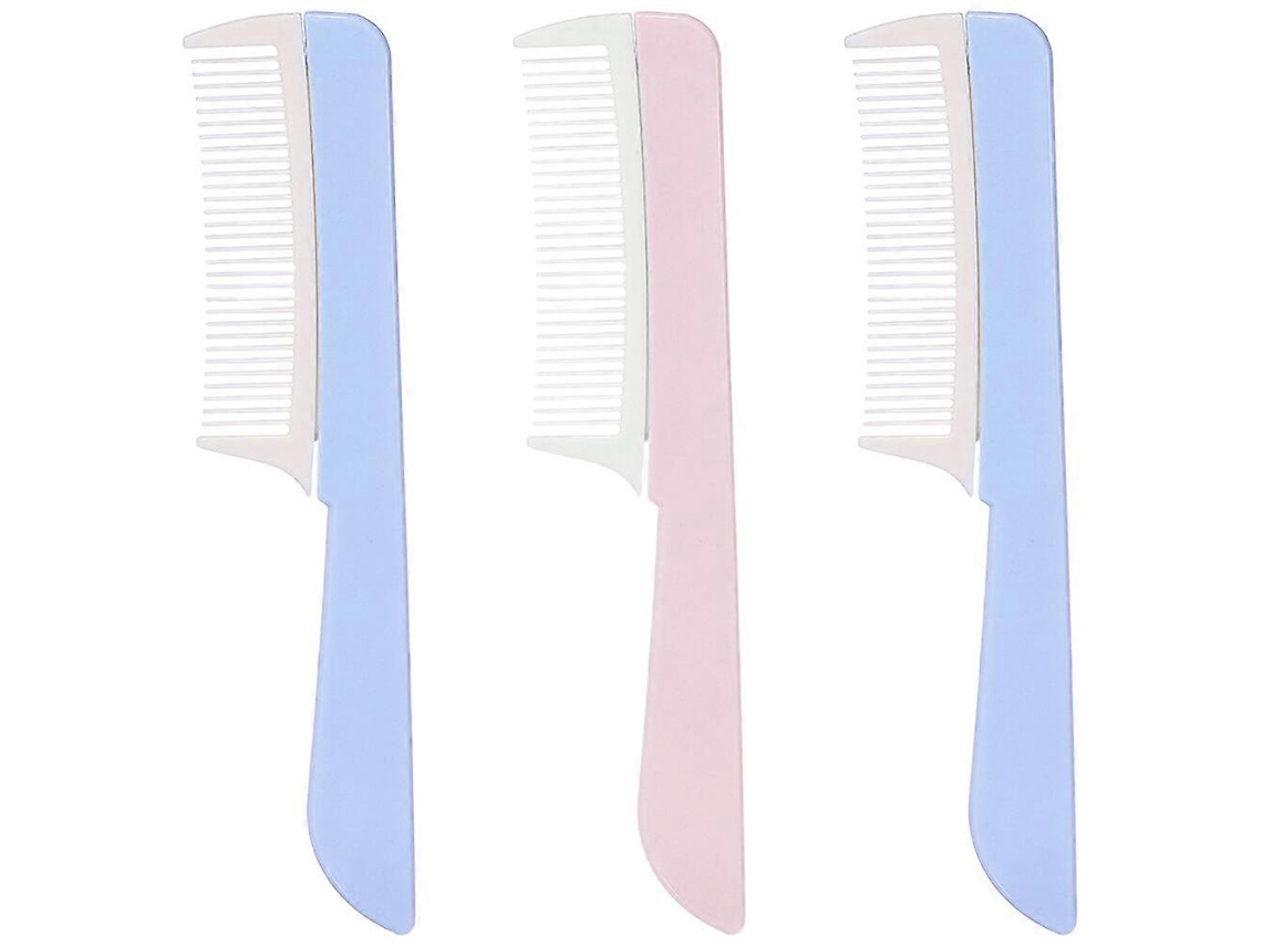 Pacote Com 3 Pentes De Dentes Largos Elysve Em Abs Com Dentes Largos Para Definir E Modelar Cachos