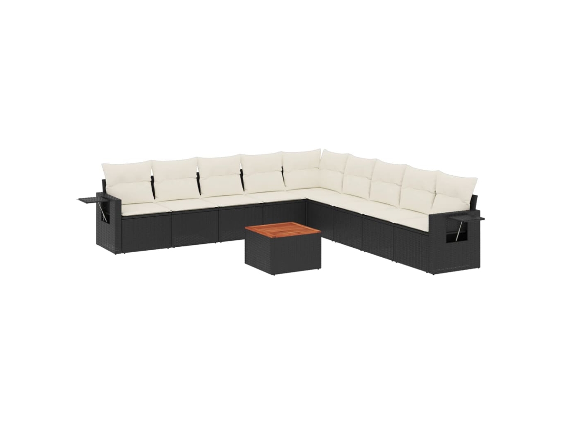 Garden Sofa Set, Garden Sofa Sets Vidaxl Preto Rattan / Vime (n/a)