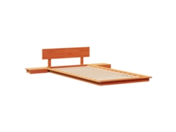 Conjunto 1 Estrutura Da Cama Vidaxl Castanho Madeira De Pinho Maciça (80 X 200 Cm)