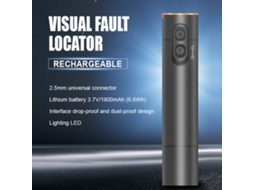 Testador de Fibra Óptica Portátil 10mw com Localizador Visual de Falhas, Caneta Recarregável Usb e Interface Universal 2,5mm S/MARCA