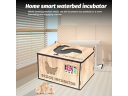 Incubador de Ovos Diy de Madeira com Controle de Temperatura para 9 Ovos Galinha Pato Ganso Codorna S/MARCA
