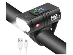 Farol De Bicicleta Recarregável Via Usb, 2000 Lúmens, Super Brilhante, Ipx. Aquaforge