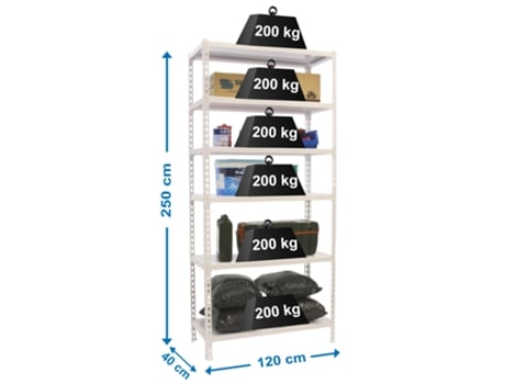 Simonclick Megaplus 6/400 2500 Branco/branco Prateleira Metálica