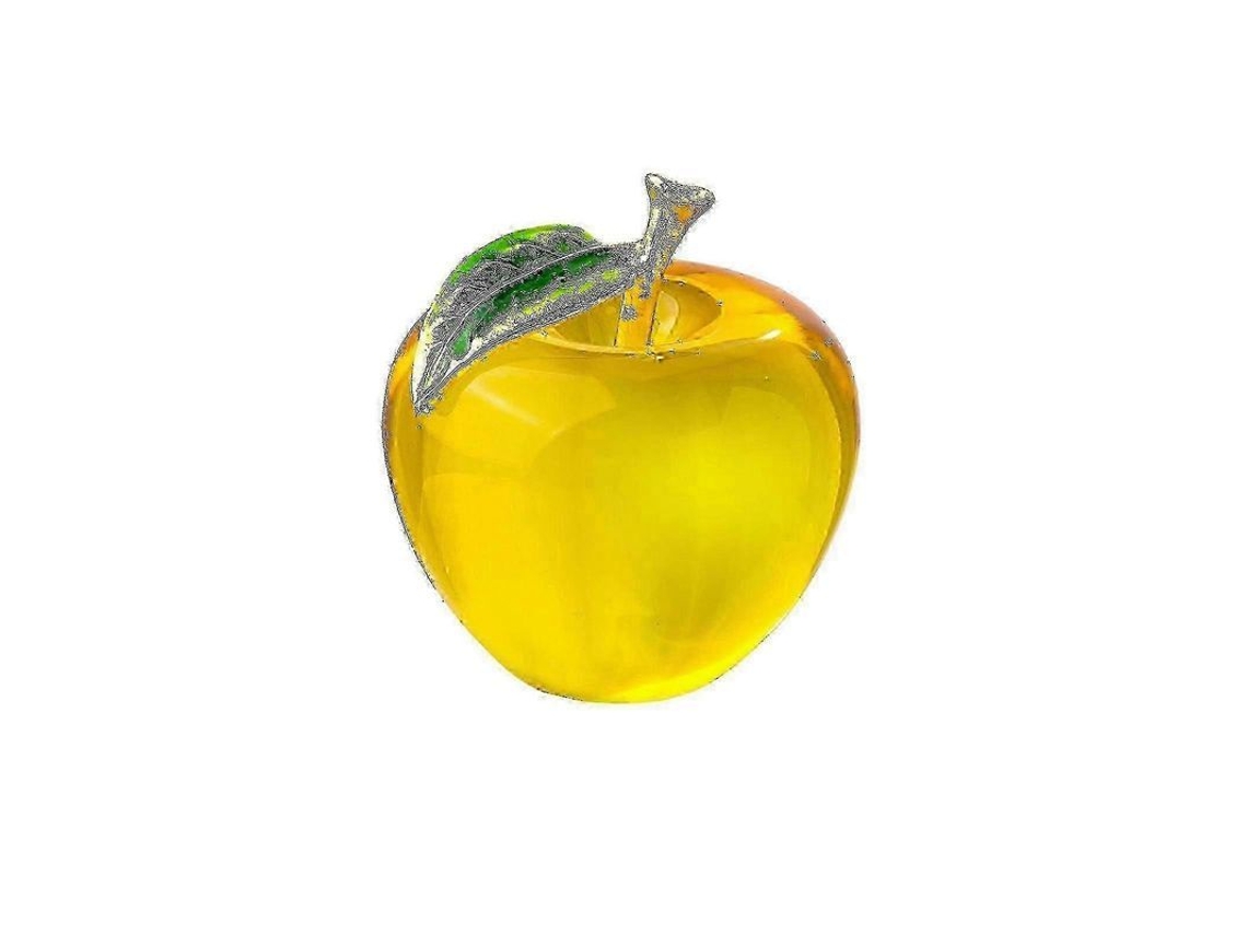 Escultura De Manzana De Cristal Fundido A Mano Decoración De Mesa Para Navidad Y Hogar Dourado