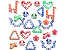 24 Peças Cubo Mágico De Quebra Cabeça De Cobra Brinquedo Educativo De Torção De Cobra Mágica Slowmoose