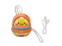 Ventilador Colgante De Cuello Recargable Sin Aspas Mini Portátil 3 Niveles Ajustables Para Exterior Viajes Pato