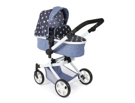 Bayer Chic 595 51 Cochecito De Muñecas Convertible Mika, Azul Con Estrellas Bayer Chic 2000