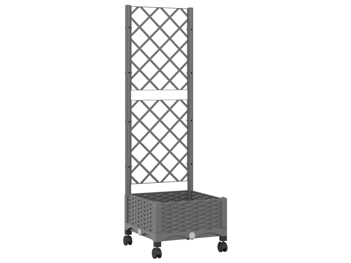 Conjunto 1 Cama Elevada Vidaxl Cinzento-claro Polipropileno (40 X 40 X 131,5 Cm)