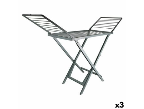 Estendal de Roupa Dobrável Dem Elio Resina Cinzento 172 x 220 x 50,5 cm (3 Unidades)
