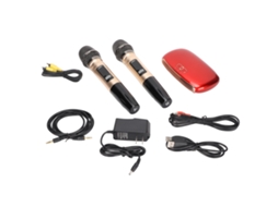 Conjunto de microfone sem fio com entrada coaxial EOOCOO