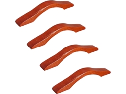 Conjunto De 4 Puxadores Madeira Para Gavetas, Com Distância Entre Furos De 128mm, Puxadores Para Portas De Armários, Na