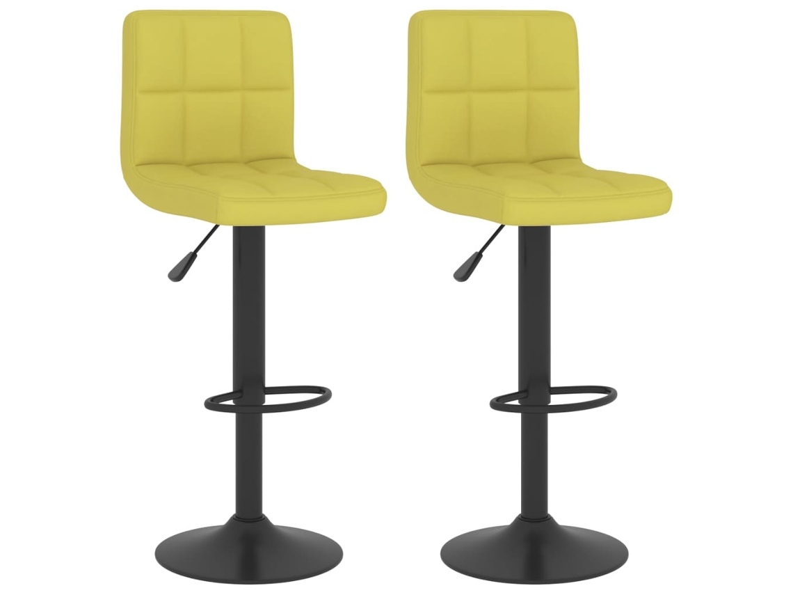Bancos de Bar 2 Pcs Tecido Verde MAISON EXCLUSIVE