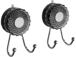 Conjunto De 2 Ganchos Adesivos Multiuso Para Armazenamento Doméstico Em Superfícies Vidro E Cerâmica Fixadores Com