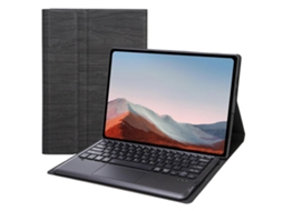 Capa de couro Webake para tablet Microsoft Surface Pro 9 SF129A com touchpad e teclado Bluetooth, textura de árvore