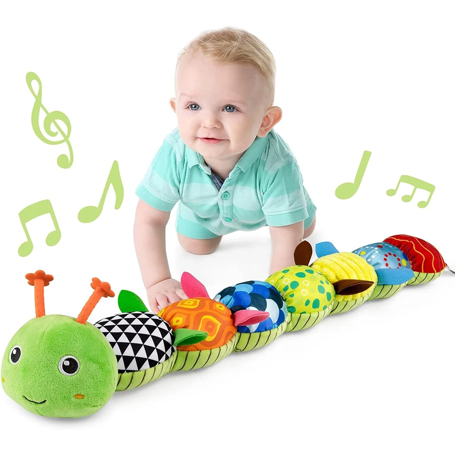 (verde) Brinquedo De Pelúcia Para Bebê Com Chocalho Que Faz Barulho, Um Brinquedo Sensorial Macio