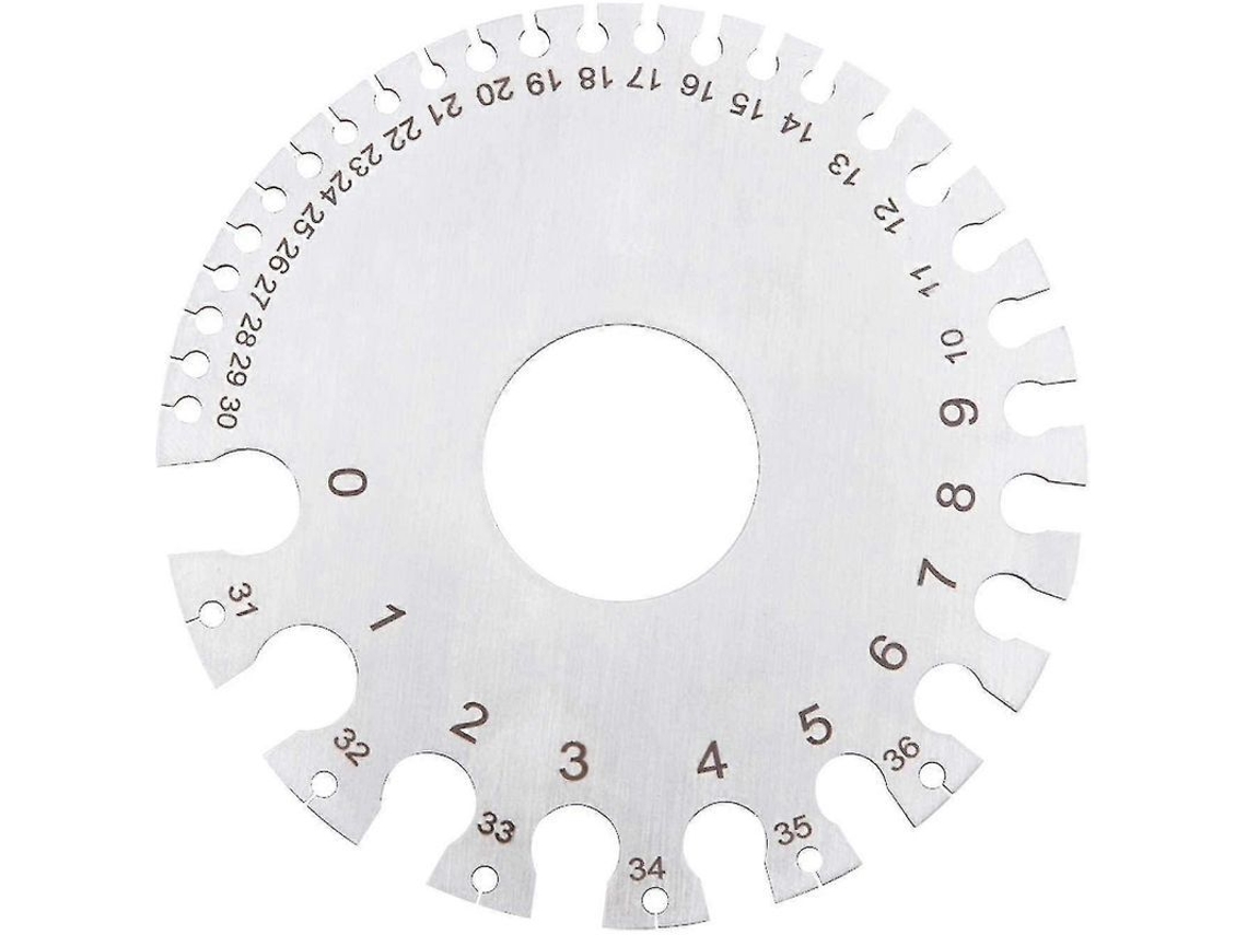 Calibre De Fio De Aço Inoxidável Com Escala Imperial 0-36, Diâmetro Externo 84mm, Pacote Com Capa De Botão