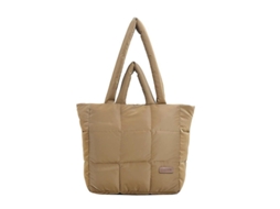 Bolso de mão casual com grande capacidade, bolsa tote acolchoada de ombro (S/MARCA)