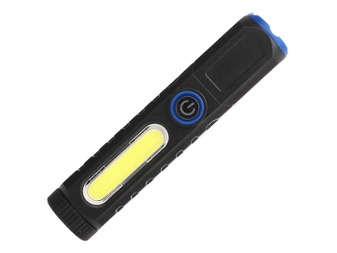 Lanterna De Acampamento Ajustável À Prova Dágua Com 4 Modos, Cauda Magnética E Luz Cob Viva Voz, Clipe Incluído, Preto E Azul Olysi Shop