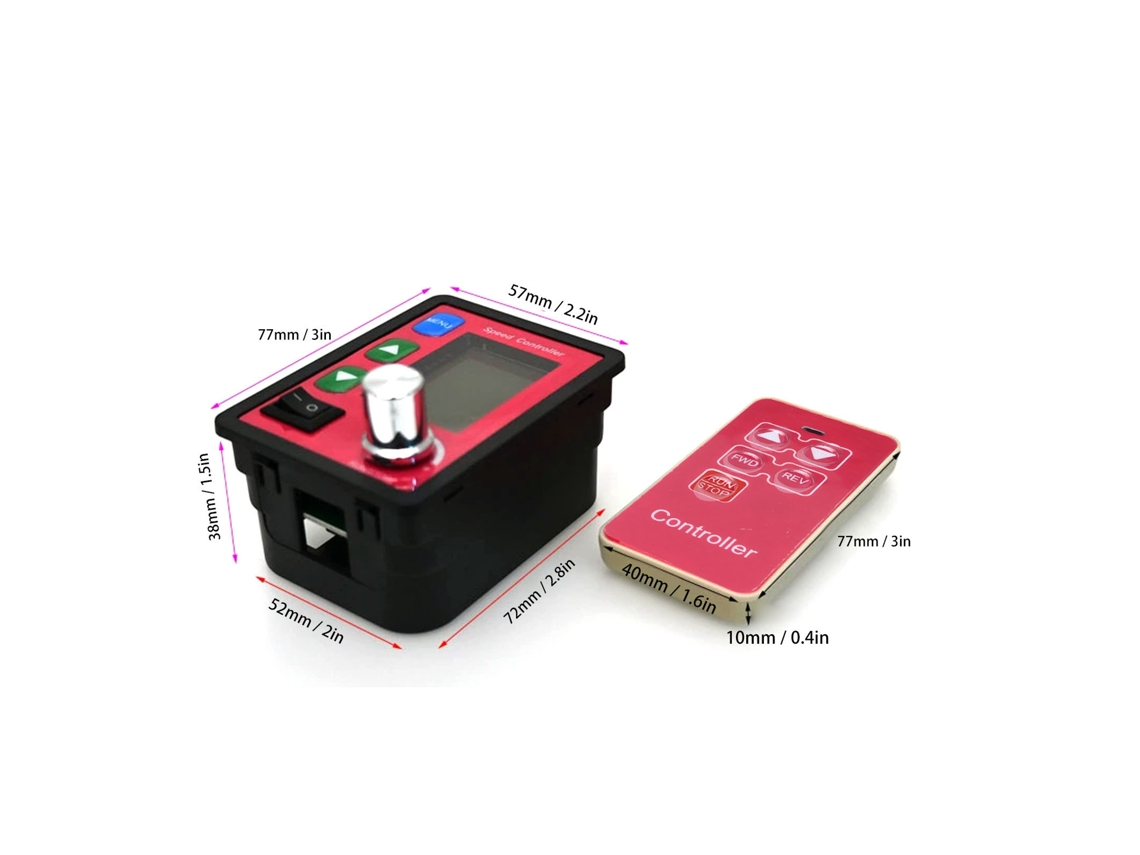 Controlador De Velocidade Laxiscreed Com Lcd 15a, Controlo Remoto E Proteção Contra Sobrecarga