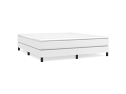 Box Spring Bed Frame, Box Spring Bed Frames Vidaxl Branco Couro Artificial (180 X 200 Cm)