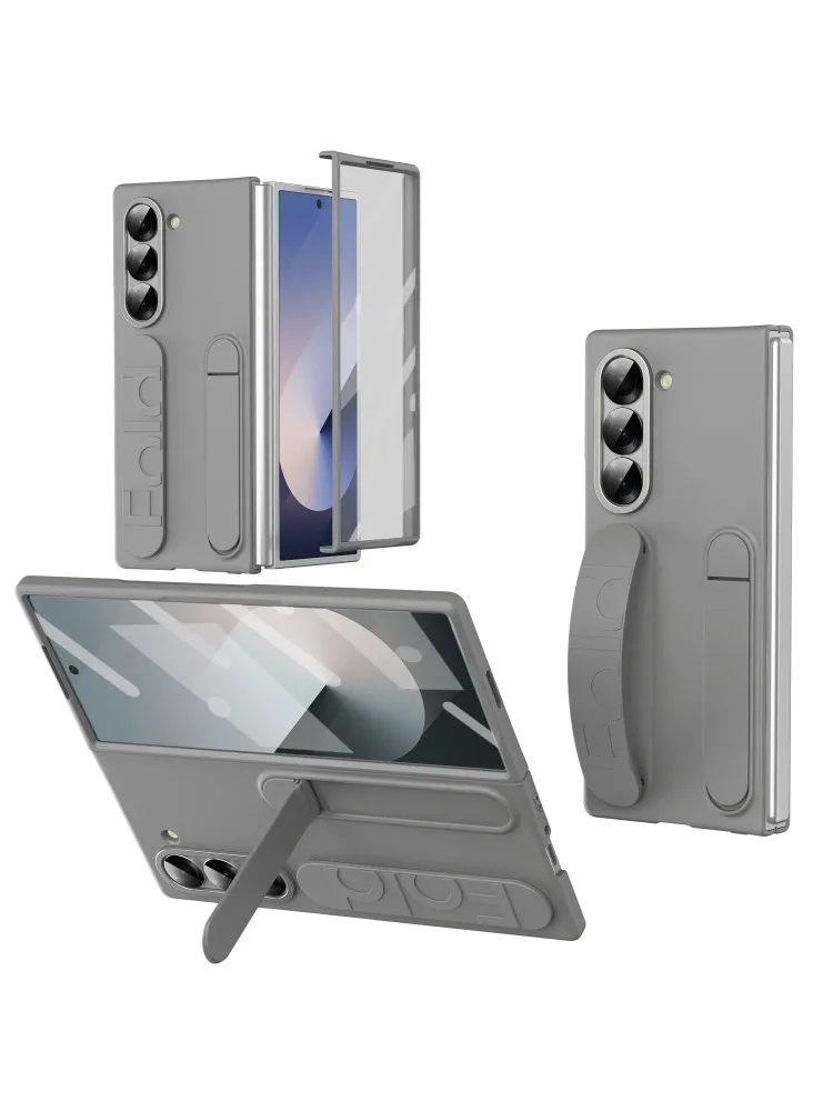 (cinza, Galaxy Z Fold7) Capa De Celular Resistente A Arranhões Com Suporte, Capa Protetora De Silicone Antiderrapante.